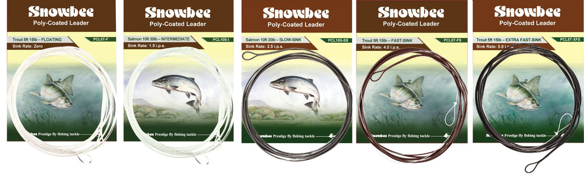 Snowbee Poly-Coated Leaders Trout 10 Fod/3m.