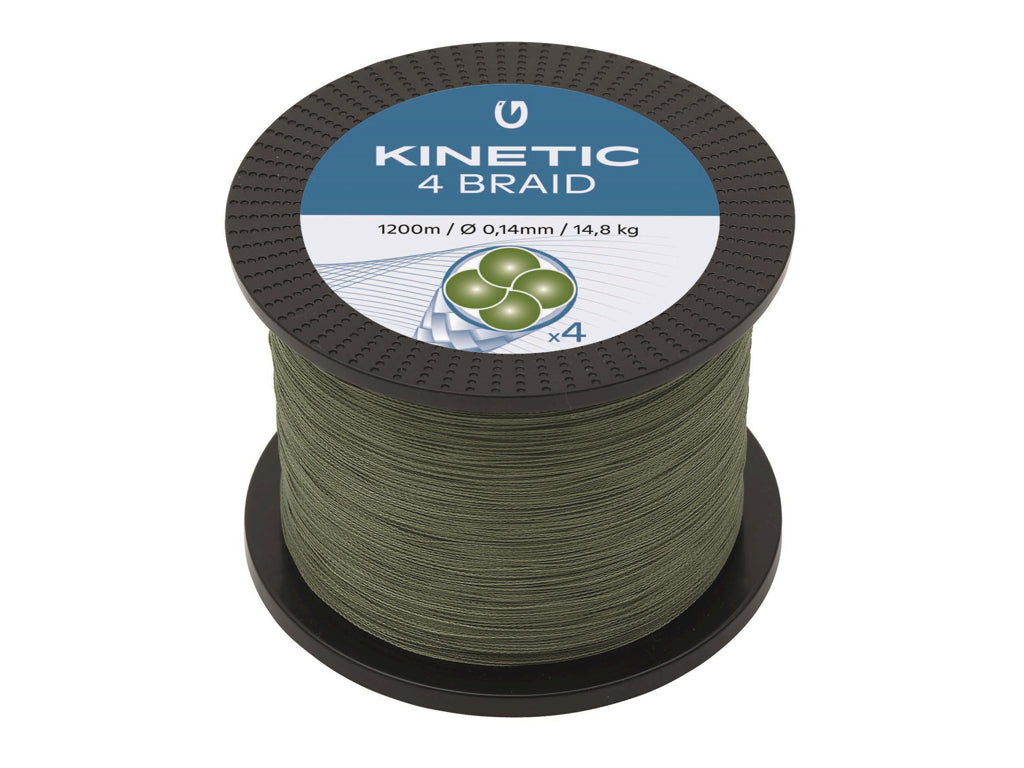Kinetic 4 Braid 1200m Dusty Green Fletline