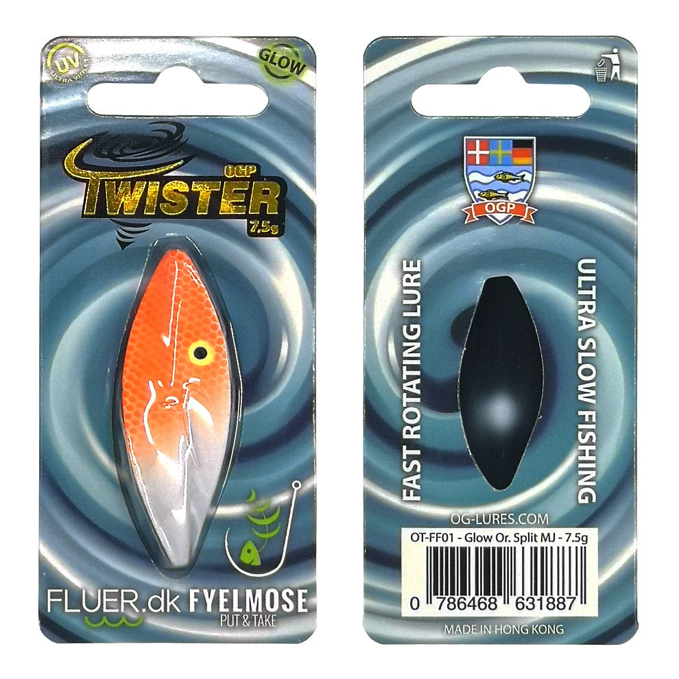 OGP Twister 7,5g FLUER.DK CUSTOM FARVER