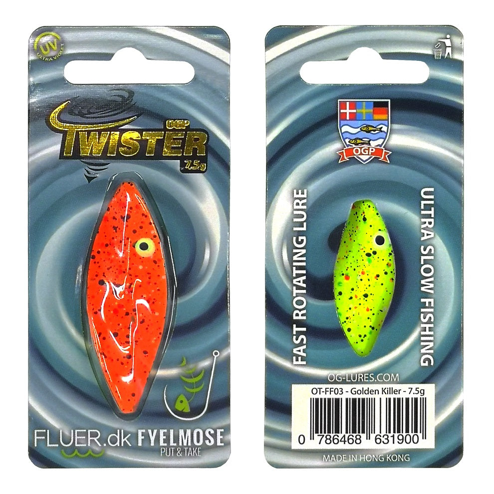 OGP Twister 7,5g FLUER.DK CUSTOM FARVER