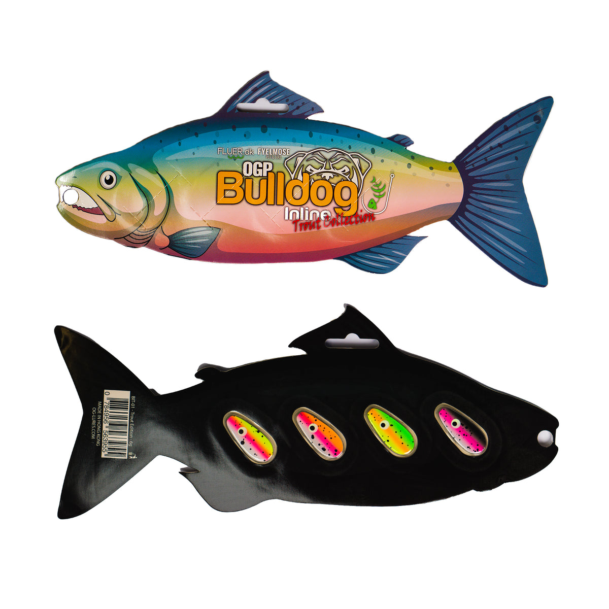 OGP Bulldog Inline Fluer.dk Trout Collection 6g, 4 stk.