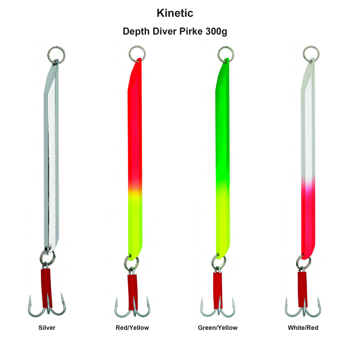 Farveoversigt – Kinetic Depth Diver Pirke 300g
