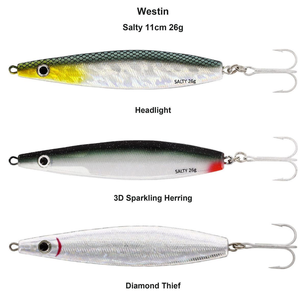 Farveoversigt – Westin Salty 11cm 26g