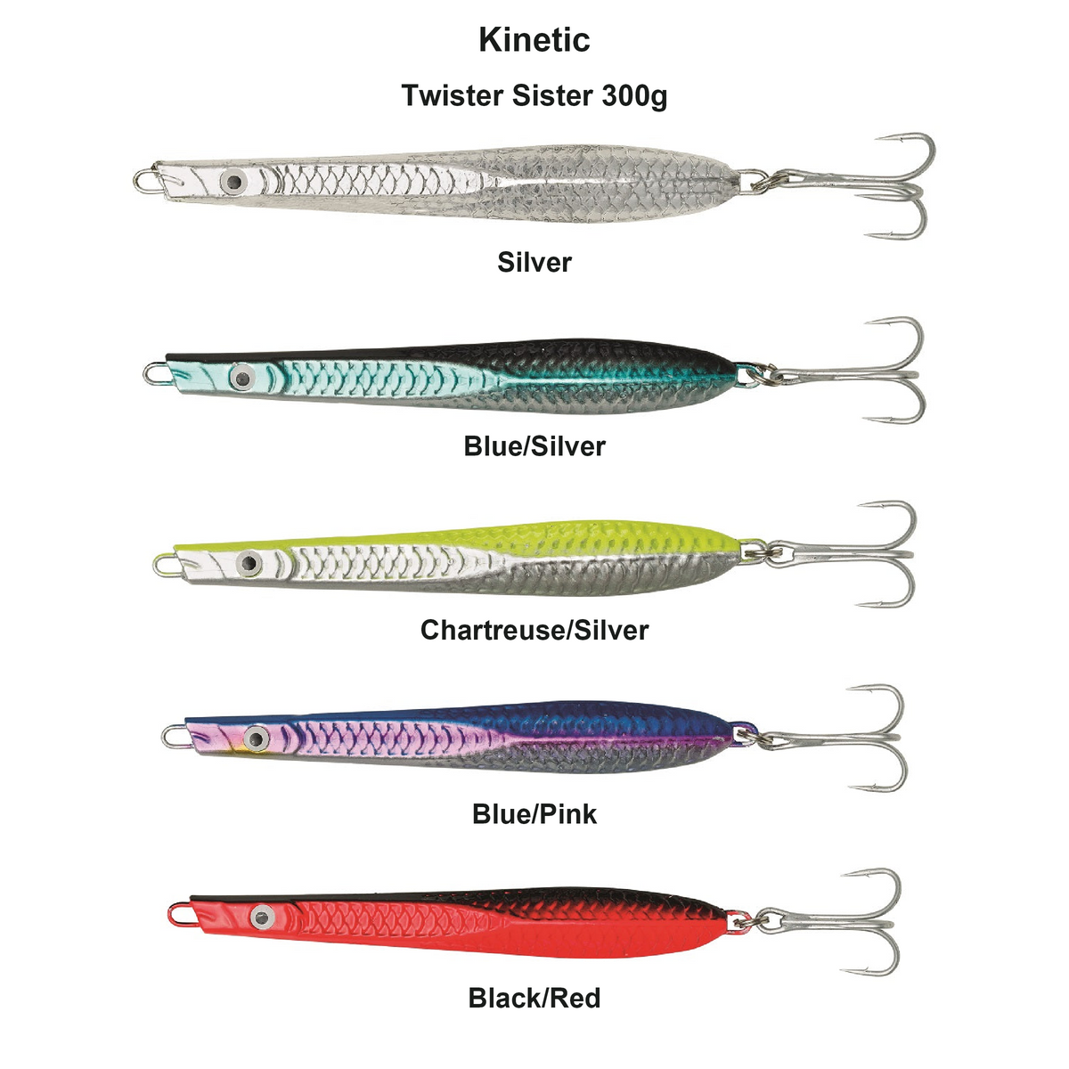 Farveoversigt – Kinetic Twister Sister 300g
