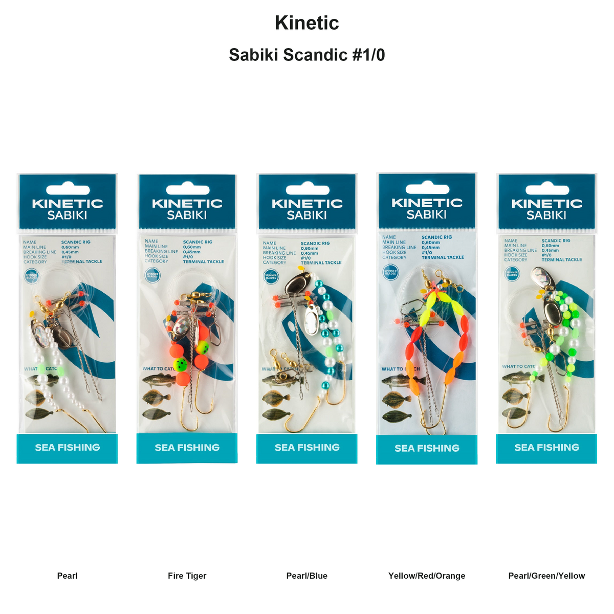 Farveoversigt – Kinetic Sabiki Scandic #1/0