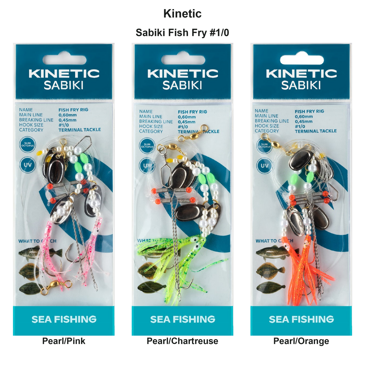 Farveoversigt – Kinetic Sabiki Fish Fry #1/0