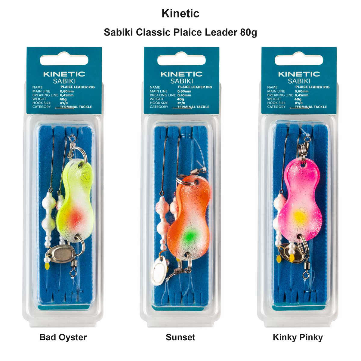 Farveoversigt – Kinetic Sabiki Classic Plaice Leader 80g