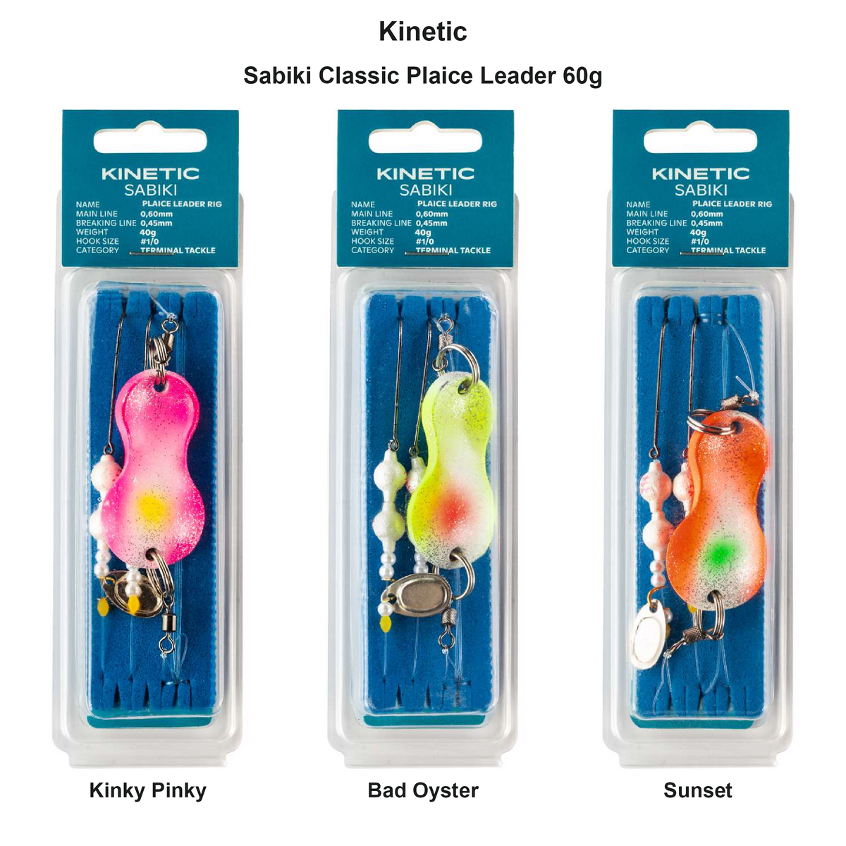 Farveoversigt – Kinetic Sabiki Classic Plaice Leader 60g