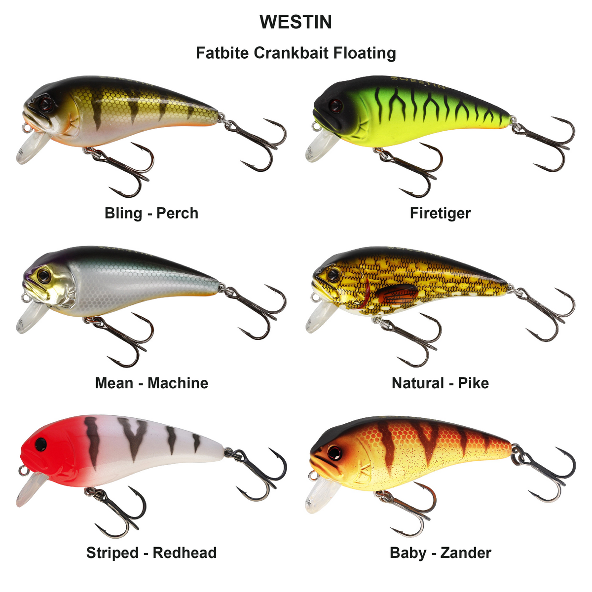 Farveoversigt – Fatbite Crankbait Floating