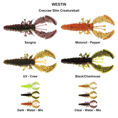 Farveoversigt – Crecraw Slim Creaturebait