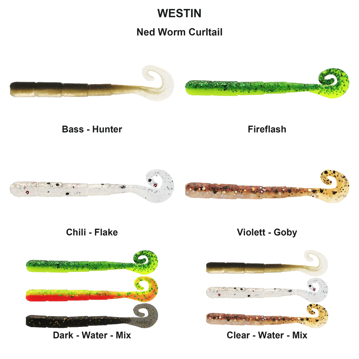 Farveoversigt – Ned Worm Curltail