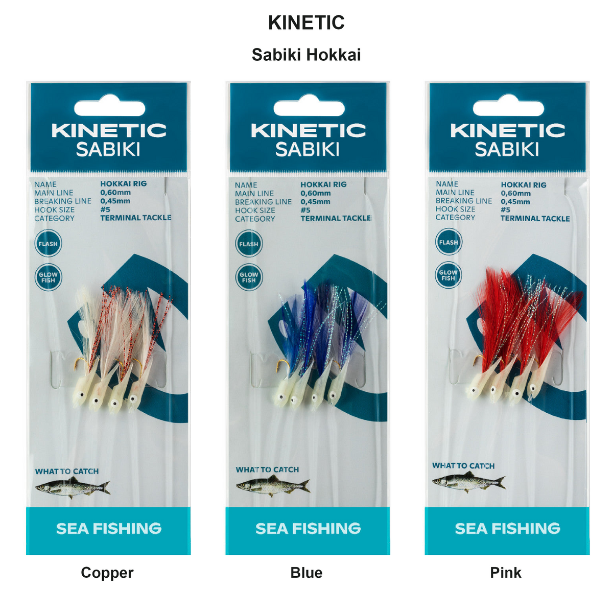 Farveoversigt – Kinetic Sabiki Hokkai