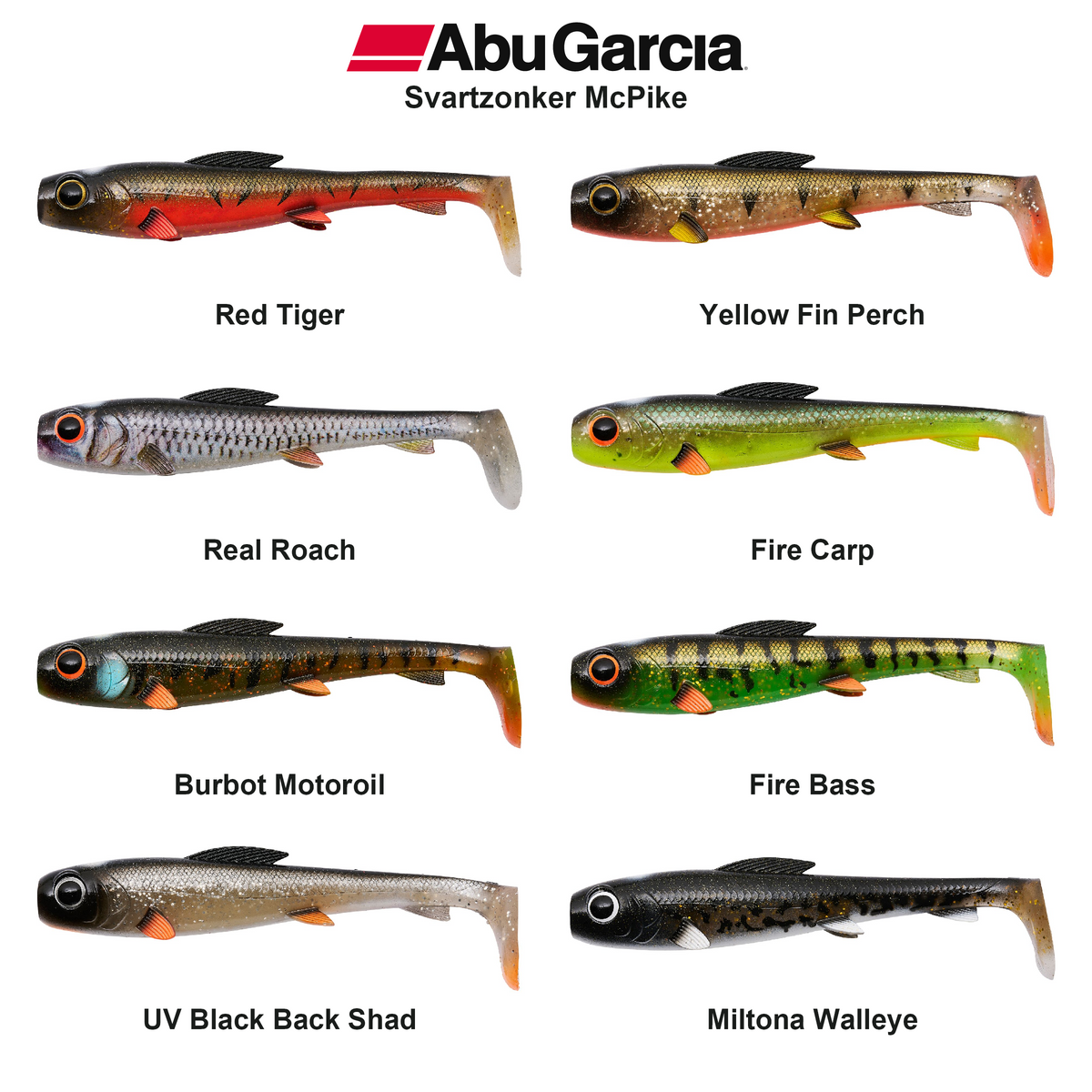 Farveoversigt – Abu Garcia Svartzonker McPike