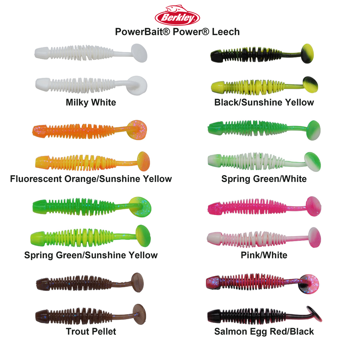Farveoversigt – Berkley PowerBait® Power® Leech