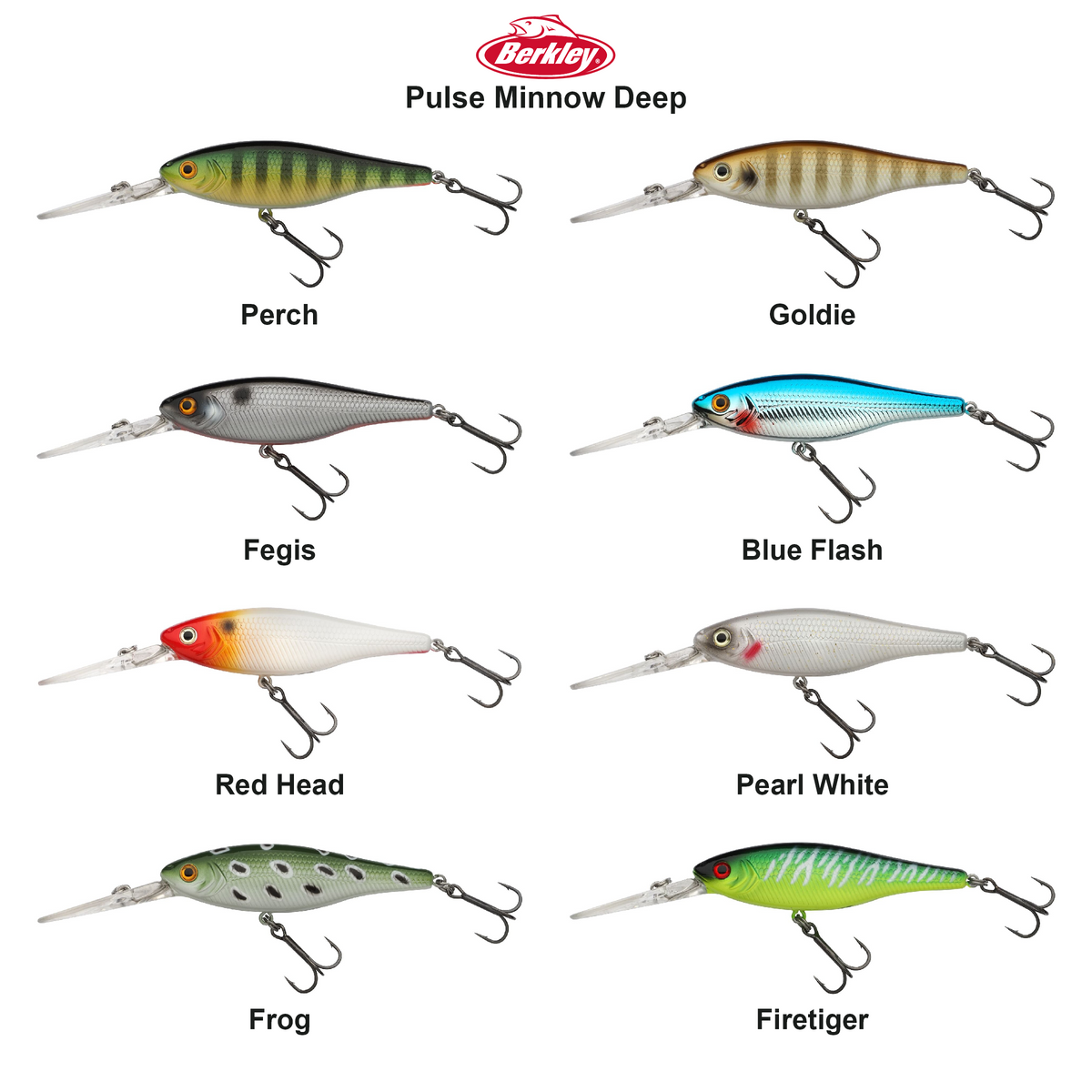 Farveoversigt – Berkley Pulse Minnow Deep