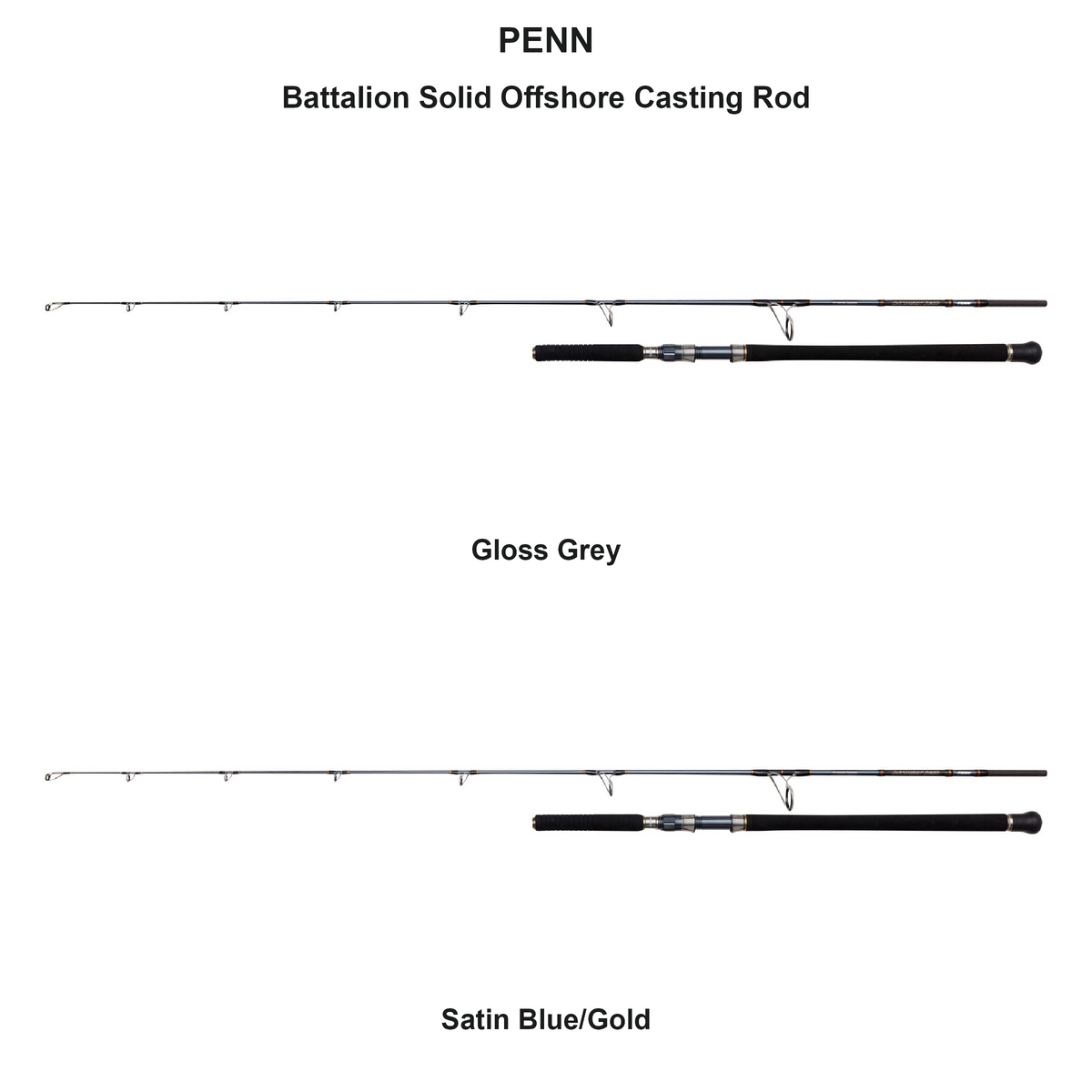 Farveoversigt – PENN Battalion Solid Offshore Casting Rod
