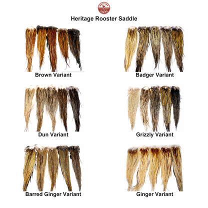 Farveoversigt – Whiting Heritage Rooster Saddle