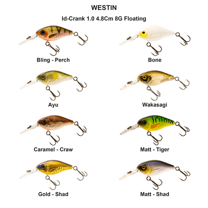 Farveoversigt – Id-Crank 1.0 4.8Cm 8G Floating