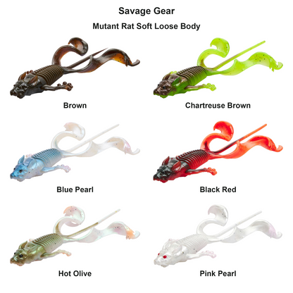 Farveoversigt – Savage Gear Mutant Rat Soft Loose Body